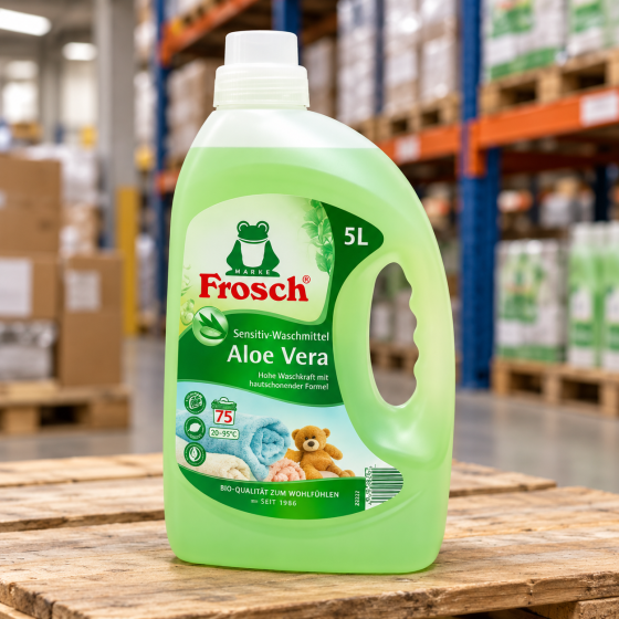 Гель для прання Frosch Aloe Vera Sensitive Алое вера 5 л , 75 циклів Київ