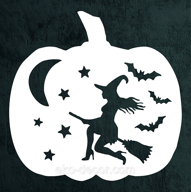 Декоративное настенное 3D Панно «Ведьма», Декор на стену с объемом 70*70 см, Белый Киев - изображение 9