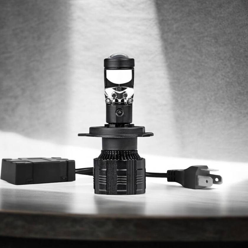 Світлодіодні LED лампи EuroTun Mini Lens H4 60W 6000K 10000lm CANBUS Київ - фото 2