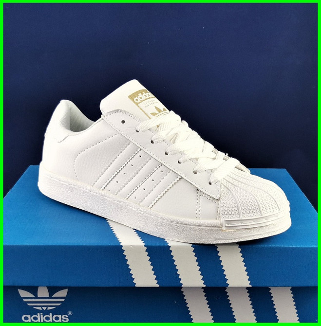 Кросівки Adidas Superstar Білі Чоловічі Адідас Суперстар (розміри: 43,44) Відео Огляд Дніпро - фото 4