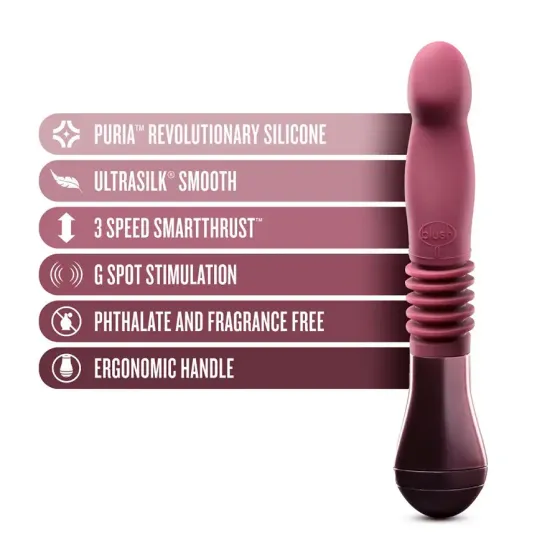 Пульсатор Temptasia by Blush - Trixie Thrusting Dildo - Wine Red Львів