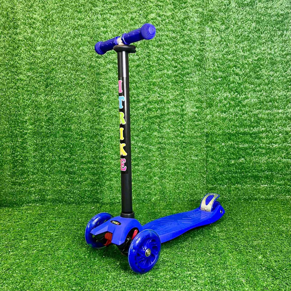 Самокат триколісний iTrike MAXI з підсвічуванням коліс Синій (JR 3-003-DBL) Чернігів - фото 3