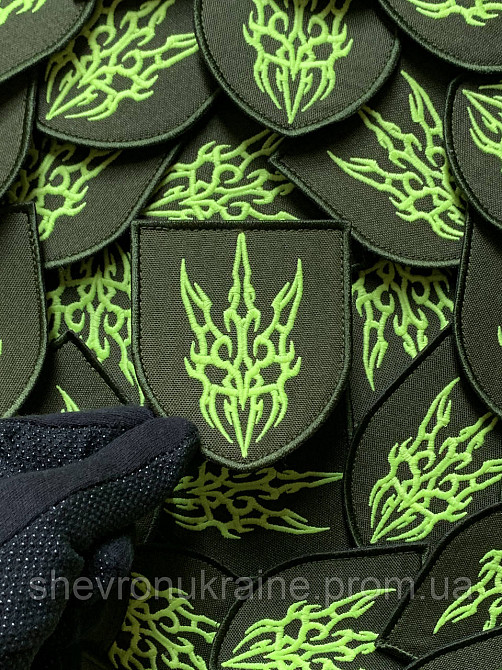 Шеврон что светиться САУРОН (Форма щит. На липучке) Размер 8x7см Киев - изображение 4