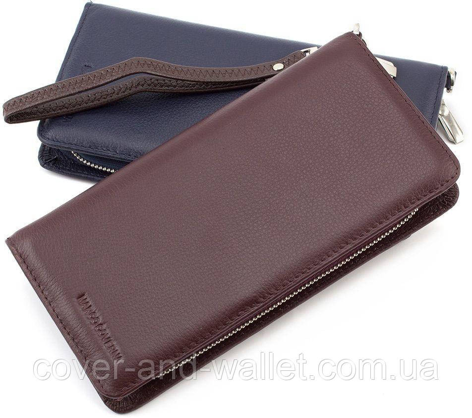 Вместительный женский кошелек на молнии коричневого цвета Marco Coverna MC 6056 Киев - изображение 1