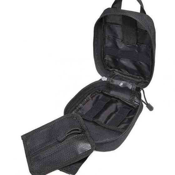 Сумка-аптечка тактическая на системе Molle (без наполнения),20х15х8 A87 Черний / Быстросъемная военная аптечка Киев