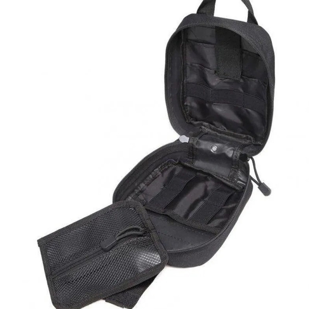 Сумка-аптечка тактическая на системе Molle (без наполнения),20х15х8 A87 Черний / Быстросъемная военная аптечка Киев - изображение 6