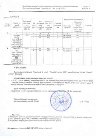 Комплект бронеплит для плитоноски 4-го класу Armox 600 25x30sм (5.7мм 3.3 кг) Бронепластини Вінниця