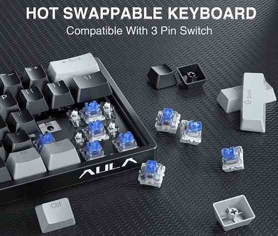 НОВЫЕ Механические Клавиатуры AULA F3261 RGB (red switch) HOT SWAP. Харьков