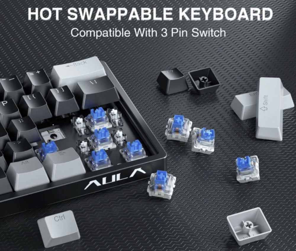 НОВЫЕ Механические Клавиатуры AULA F3261 RGB (red switch) HOT SWAP. Харьков - изображение 2