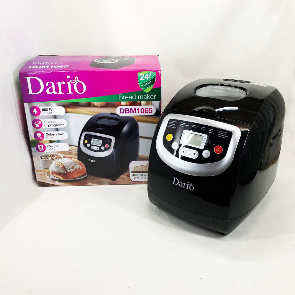 Хлебопечка с регулируемой корочкой DARIO DBM 1065 600 Вт, 19 програм, Хлебопечь дисплей XB-53 Львов - изображение 3