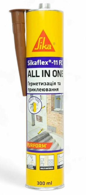 Клей-герметик поліуретановий Sika Sikaflex-11 FC 300 мл коричневий Киев - изображение 1