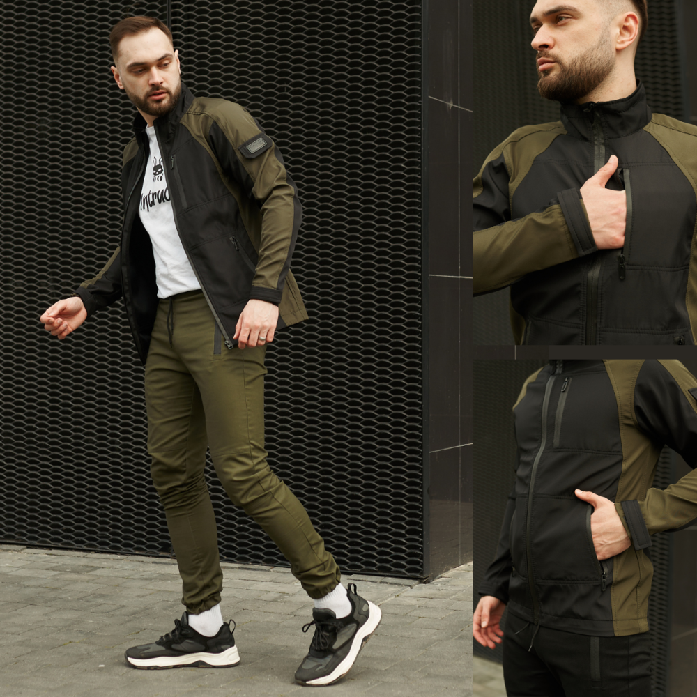 Мужская куртка soft shell спортивная софтшелл демисезонная softshell осень весна 'iForce' хаки Одесса - изображение 1