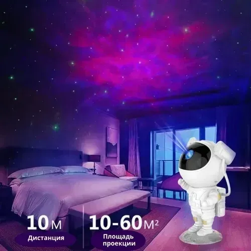 Ночник проектор звездного неба Astronaut Big, с пультом, 8 режимов, USB питание, ABS пластик, светодиодный Одесса - изображение 9