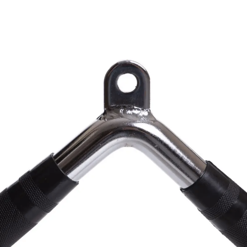 Ручка для тяги York Fitness V-подібна на трицепс з гумовими рукоятками, хром Київ - фото 8