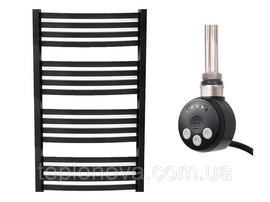Электрический Полотенцесушитель Черный Плоский 960х500 Terma Dorota Черновцы - изображение 2