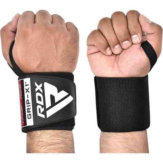 Бинти для зап'ясть (кистьові бинти) RDX W3 Gym Wrist Wraps Full Black Каменское