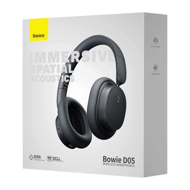Бездротові накладні навушники Baseus Bowie D05 Wireless Headphones Grey Киев - изображение 6