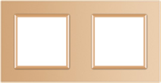 LIVOLO Рамка 2-постова LIVOLO, загартоване скло, золота, 151×80 мм (VL-P7E/E-4A) Коломия