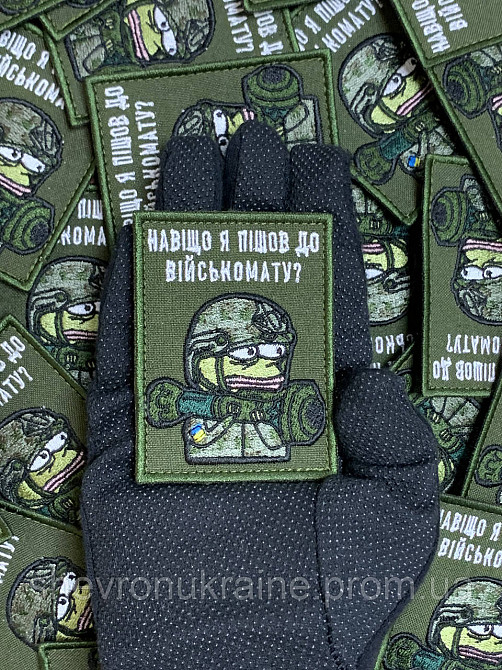 Шеврон пепега всу (Форма прямоугольная. На липучке) Размер 8x6см Киев - изображение 6