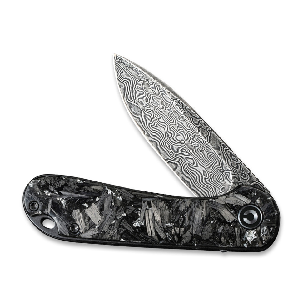 Ніж складаний кишеньковий Civivi Elementum, (7.5 см) Damascus / Carbon Fiber Київ - фото 4