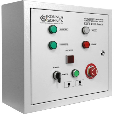 Автоматичне введення резерву (АВР) Konner&amp;Sohnen KS ATS 4/63D-Inverter, 230/400В, 230В 14,5кВт, 63А, 400В 41,5кВт (KSATS4/63D-INVERTER) Вінниця - фото 3