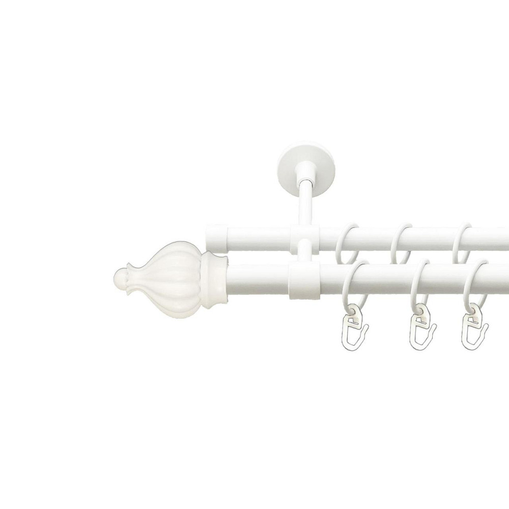 Карниз Orvit Таджа металевий дворядний закритий гладка труба кільце металеве Арктіс 19\16 мм 240 см (00-00027553) Львів - фото 1