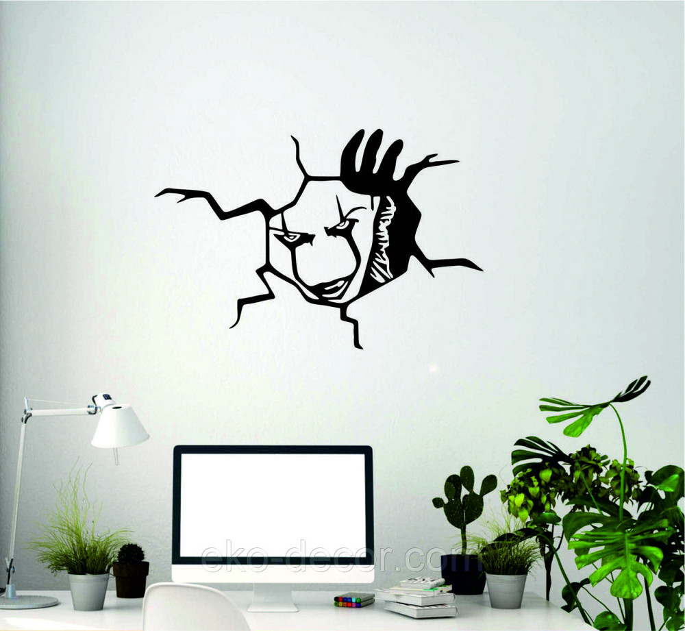 Декоративное настенное Панно «Клоун» Декор на стену 90*60 см, Черный Киев - изображение 7