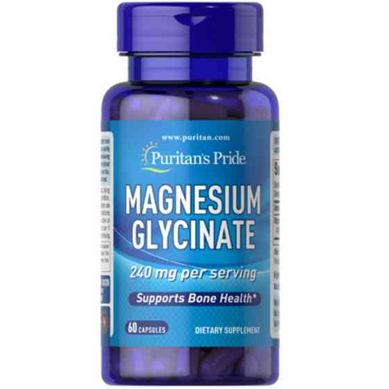 Магний Puritan's Pride Magnesium Glycinate 240 мг 60 капсул Луцк
