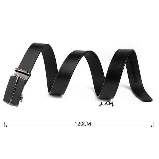 Ремінь чоловічий з пряжкою автомат матовою Vintage 20318 Чорний Київ