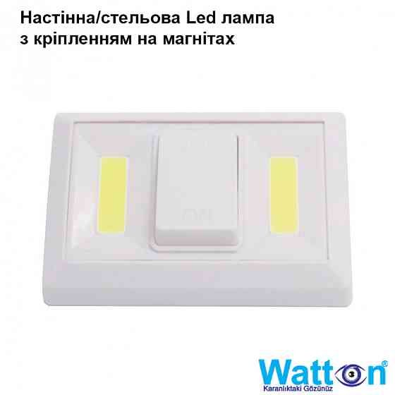 Настінний світлодіодний світильник COB Led WATTON WT-382 на батареях ААА, навісна світлова панель Кам'янець-Подільський