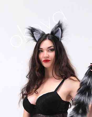 Лисьи ушки серебристые с серебряным кончиком OKOVA Sex Aura Киев