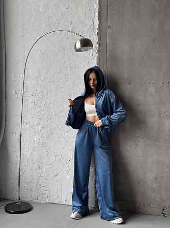 Женский прогулочный костюм двойка: кофта и штаны турецкий велюр Одесса