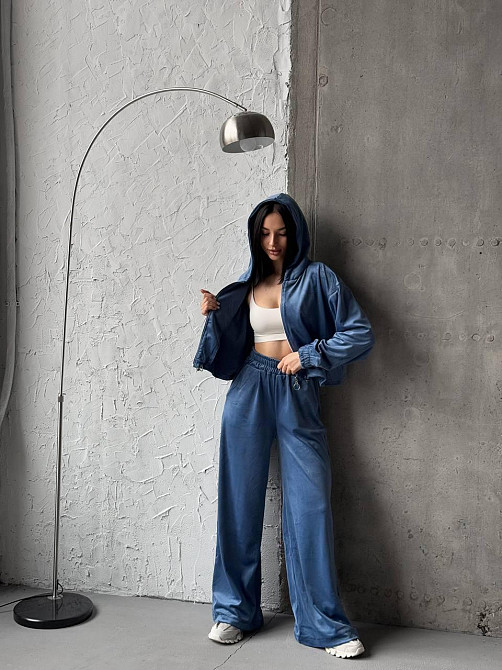 Женский прогулочный костюм двойка: кофта и штаны турецкий велюр Одесса - изображение 2