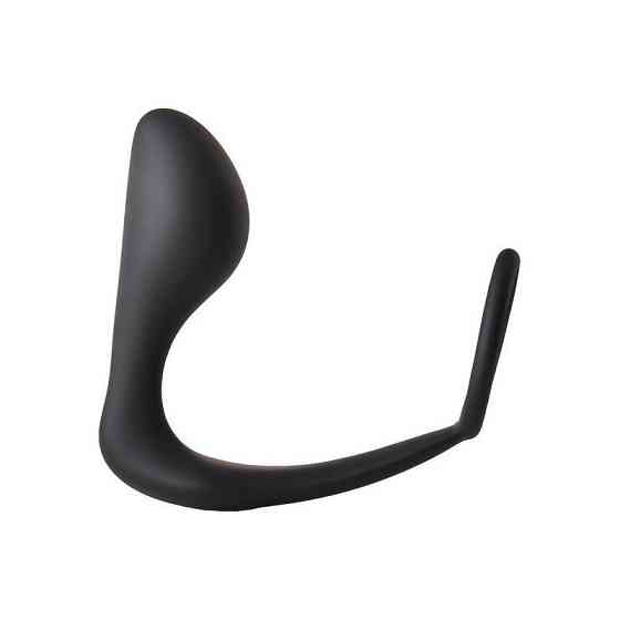 Анальная пробка с эррекционным кольцом FANTASSTIC ANAL PLUG WITH COCKRING BLACK Sex Aura Киев