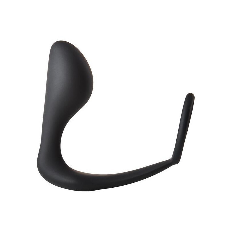 Анальная пробка с эррекционным кольцом FANTASSTIC ANAL PLUG WITH COCKRING BLACK Sex Aura Киев - изображение 3
