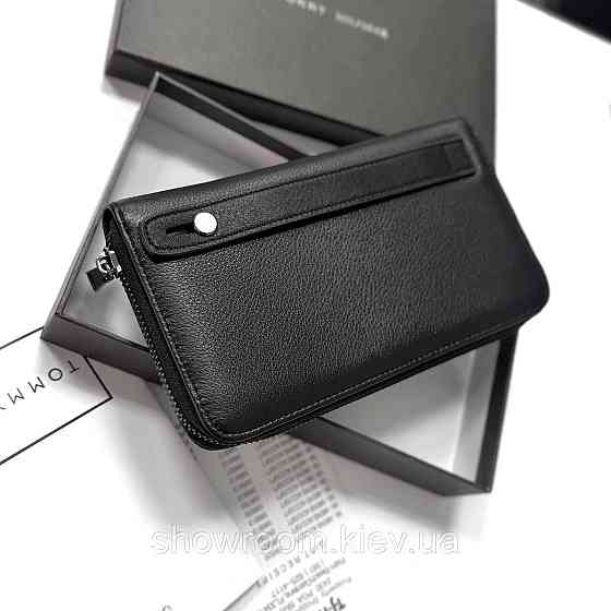 Шкіряний брендовий гаманець клатч TH (6613) Київ