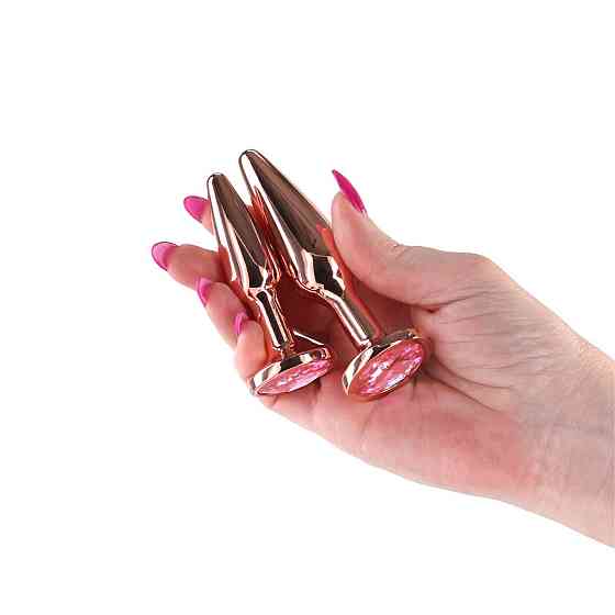Набір анальних пробок NS Novelties Rear Assets - Tapered Trainer Kit - Rose Gold - Pink Sex Aura Київ