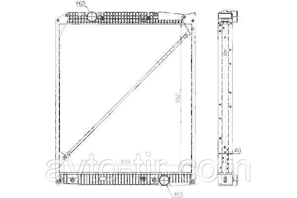 Радіатор без рами Mercedes Actros  9425001003 9425000703 9425001603 Луцьк - фото 1