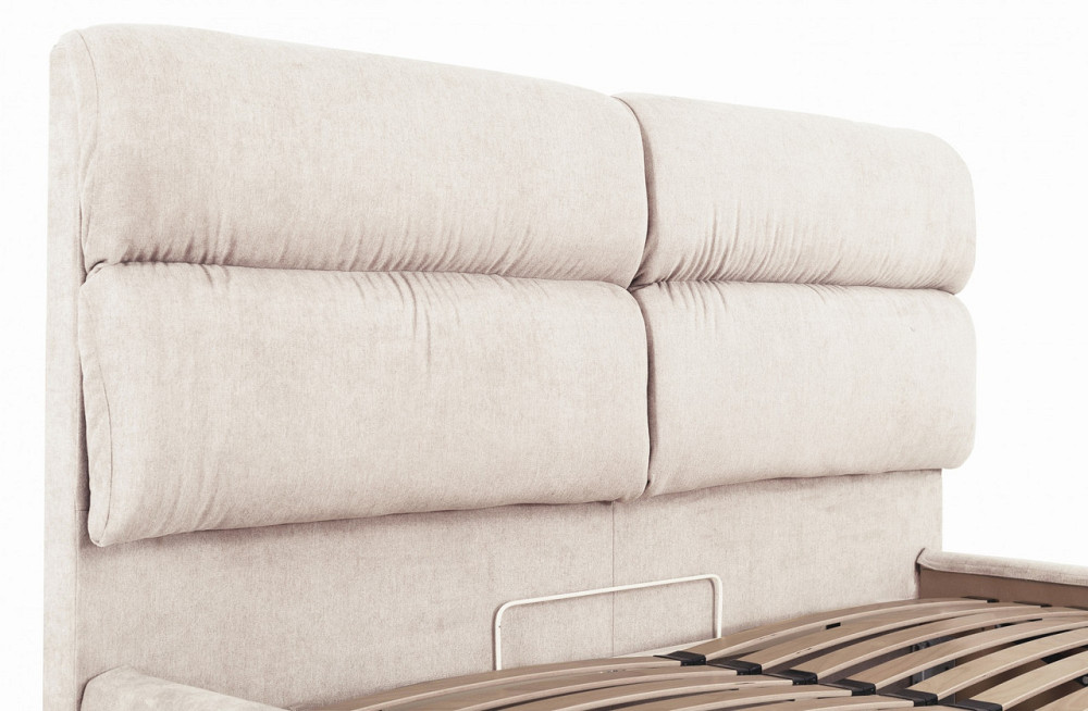 Кровать Oxford VIP 120 х 200 см Мисти Milk С дополнительной металлической цельносварной рамой Бежевый Днепр - изображение 10