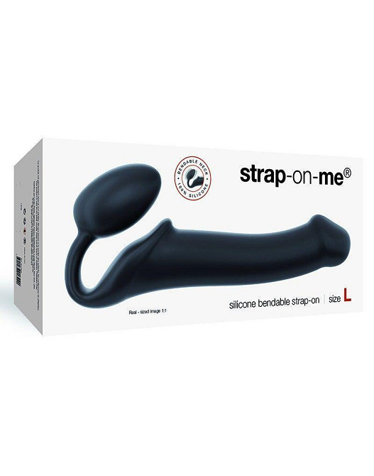 Безремневой страпон Strap-On-Me Black XL, полностью регулируемый, диаметр 4,5см Sex Aura Киев - изображение 4
