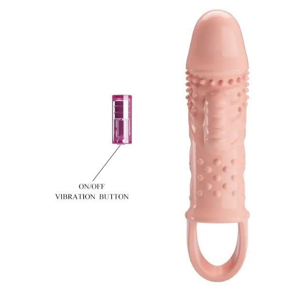 Удлиняющая насадка с вибростимуляцией ( на 2,5 см ) PRETTY LOVE - PENIS SLEEVE Cecelia Sex Aura Киев - изображение 8