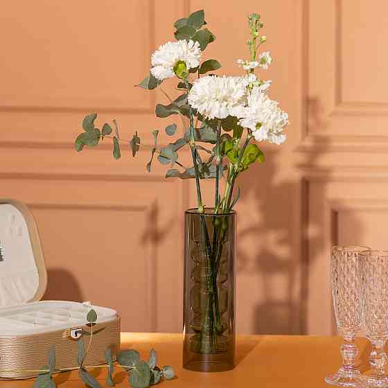 Flower Season Ваза скляна для квітів декоративна 19.5 см декоративна ваза з подвійною стінкою 5 Киев