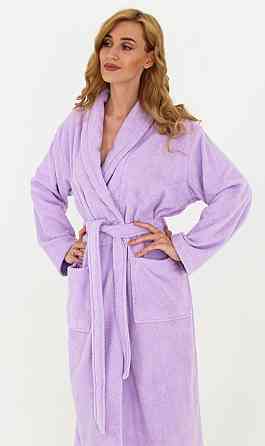 Халат банный Ideal Textile махровий ліловий (56860498) Чернівці