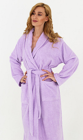 Халат банный Ideal Textile махровий ліловий (56860498) Чернівці - фото 4