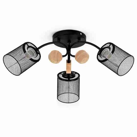 Люстра стельова на 3 плафони VALESO XL25025-3 для вітальні та спальні Чорний XL25025-3 Коломыя