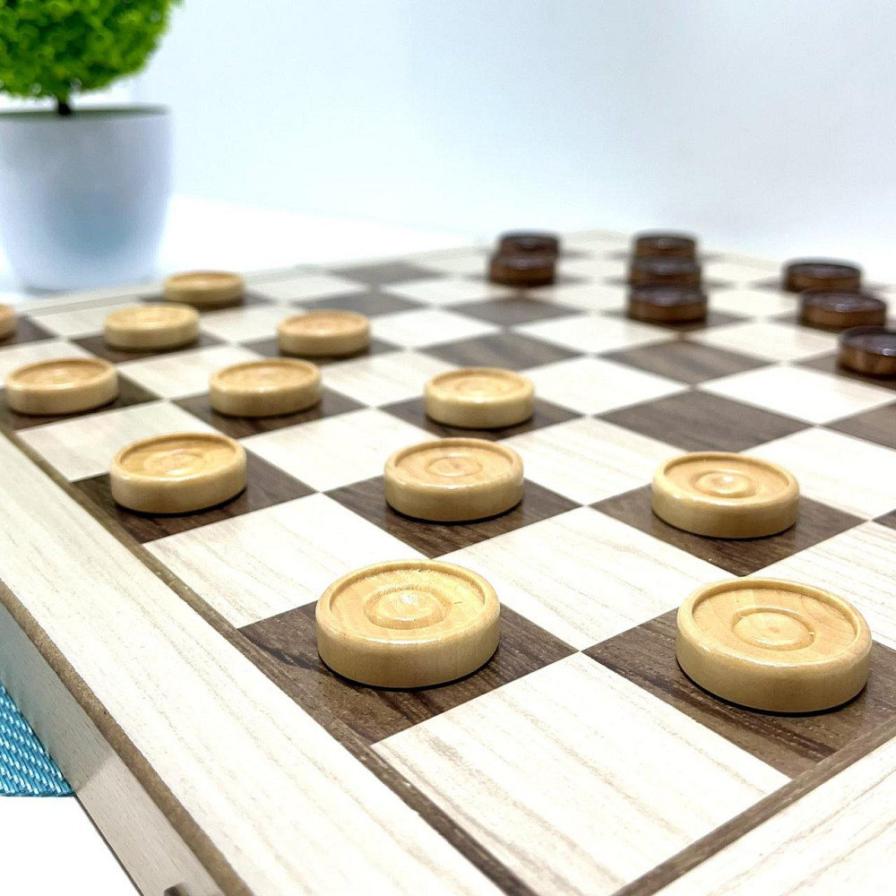 Шахи дерев'яний набір 2 в 1 шашки та шахи 37см (FG240502021L) Чернігів - фото 10