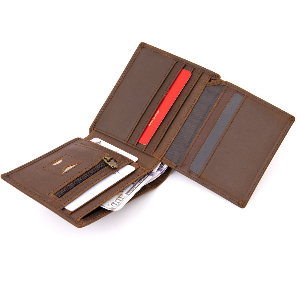 Портмоне унісекс матове Vintage 20445 Темно-коричневе Київ - фото 5