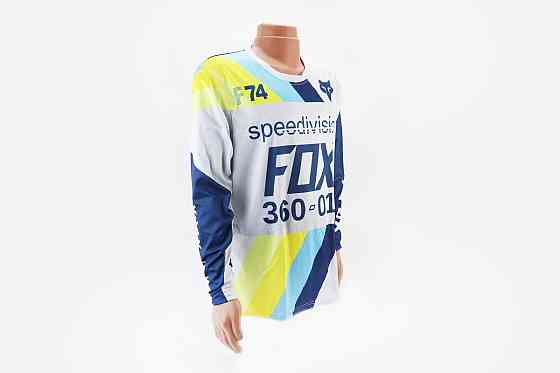 Футболка (Джерсі) чоловіча M-(Polyester 100%), довгі рукави, вільний крій, біло-синя, НЕ оригінал, тип 2 Київ