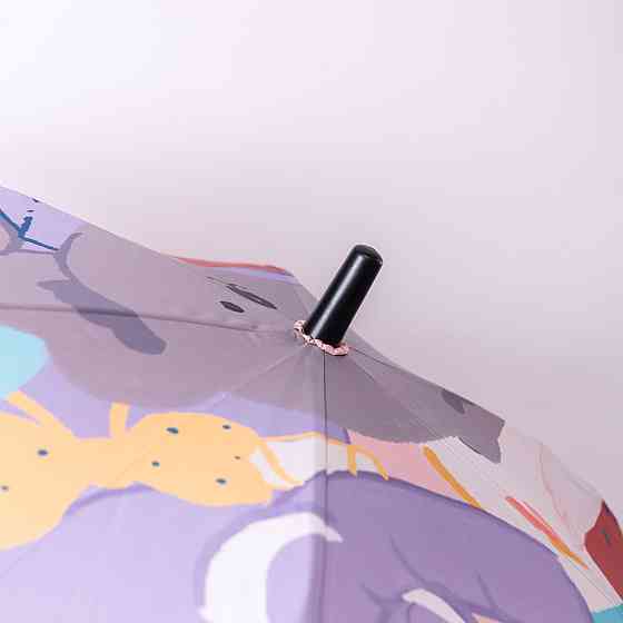 Зонт детский механический элегантный с принтом прочный надежный из полиэстера диаметр 90 см Фиолетовый HP-23-13V Киев