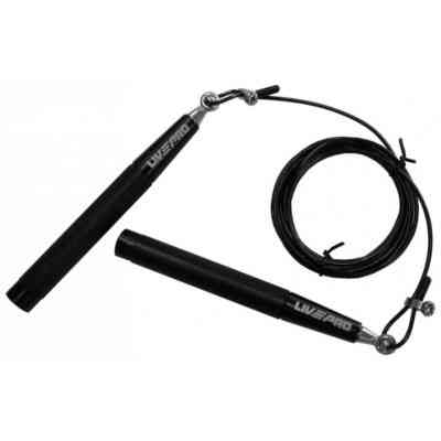Скакалка LivePro Speed Jumprope LP8283H чорна з обваженням 300г (6951376154214) Вінниця